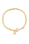 Joolz By Martha Calvo Initial Lariat In Gold