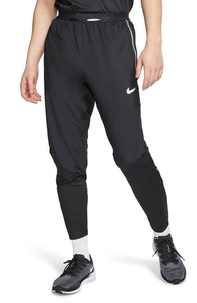 Nike Dri-fit Wild Run Phenom Hakone Performance Running Pants In Black/ Reflective Silver