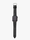 KATE SPADE BLACK SCALLOP LEATHER 38/40MM BAND FOR APPLE WATCH®,ONE SIZE