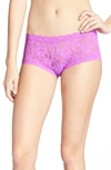 Hanky Panky 'signature Lace' Boyshorts In Berry Sweet