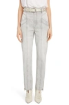 Isabel Marant Kelissa Paneled High-rise Straight-leg Jeans In Light Grey