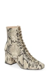 Schutz New Kika Bootie In Snake Print Leather