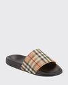 Burberry Fashionable Sandals With Embossed Lettering And Contoured Insole In Beige