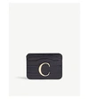 CHLOÉ REPTILE-EFFECT LEATHER CARD HOLDER,24671925