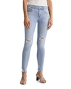 AGOLDE SOPHIE MID-RISE ANKLE SKINNY JEANS WITH KNEE RIP,PROD228260355