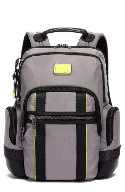 Tumi Alpha Bravo Nathan Expandable Backpack In Grey/ Bright Lime | ModeSens