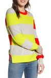 FRENCH CONNECTION MIX STRIPE COTTON SWEATER,78NAM