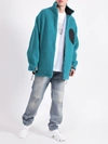 OFF-WHITE Equipment Fleece Jacket Petrol Blue,OMKI007R20G97001