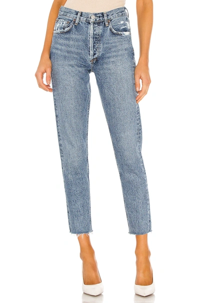 Agolde Nico High Rise Jeans In Light Blue