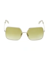 CELINE 60MM SQUARE METAL SUNGLASSES,400012112553