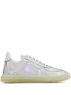 GIUSEPPE ZANOTTI LOW TOP HOLOGRAPHIC-EFFECT SNEAKERS