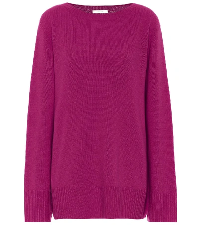 The Row Sibel Wool And Cashmere Jumper In Purple
