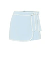 Red Valentino Bow Detail Pleated Skort In Blue