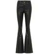 FRAME LE HIGH FLARE LEATHER JEANS,P00448911