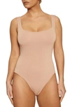 Naked Wardrobe The Nw Tank Bodysuit In Sand