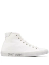 SAINT LAURENT DISTRESSED CANVAS SNEAKERS