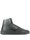 SAINT LAURENT PERFORATED HIGH-TOP SNEAKERS