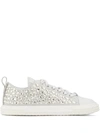 GIUSEPPE ZANOTTI LOW TOP EMBELLISHED SNEAKERS