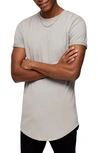 Topman Scotty Longline T-shirt In Porpoise Grey