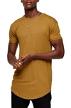 Topman Scotty Longline Slim Fit T-shirt In Cinnamon Brown