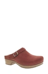 Dansko Berry Clog In Cinnamon Nubuck Leather