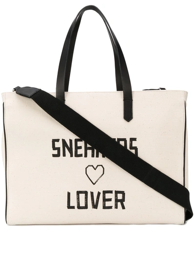 Golden Goose Trainers Lovers East-west California Tote In Beige