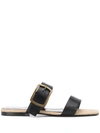 SAINT LAURENT BUCKLE STRAP SANDALS