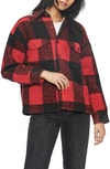 ANINE BING BOBBI BUFFALO PLAID WOOL BLEND FLANNEL JACKET,AB13-016-05