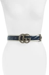 GUCCI TORCHON DOUBLE G LEATHER BELT,5762020OLFN