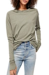 Free People We The Free Arden Extra Long Cotton Top In Army