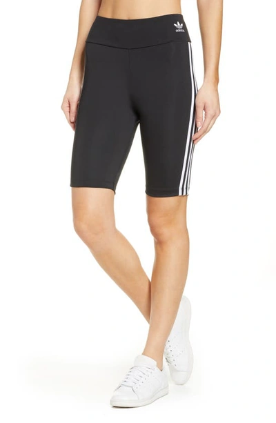 Adidas Originals Adidas Women's Adicolor Biker Shorts In Black/white