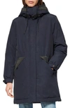Andrew Marc Riverton Reflective Down & Feather Utility Parka In Navy