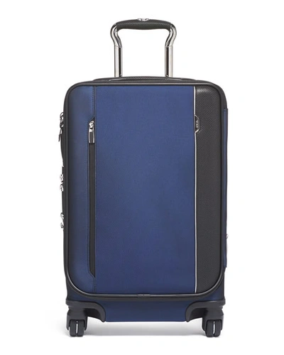 Tumi Arrive' International Dual Access 4-wheeled Carry-on Spinner Luggage In Blue