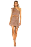Retroféte Bronze Ella Mini Dress In Bronze