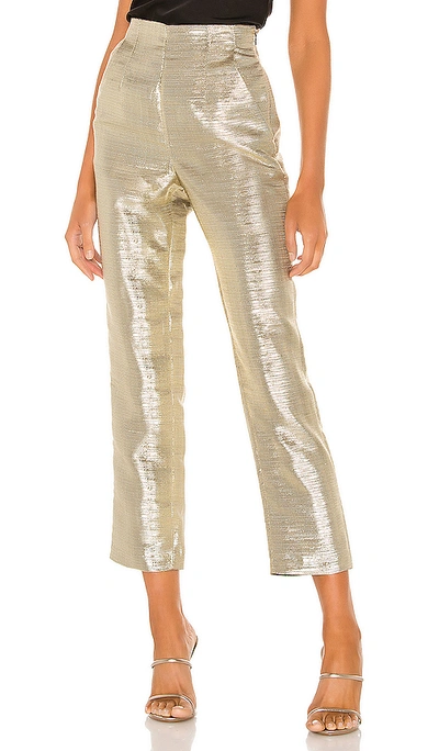 Lovers & Friends The Nathalia Trouser In Pale Gold