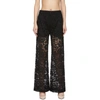 VALENTINO BLACK HEAVY LACE TROUSERS