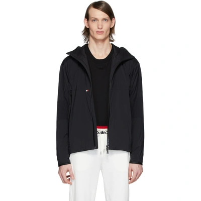 Moncler Hooded Feather Down Jacket In Black