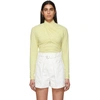 Isabel Marant Georgina Twist-front Stretch-crepe Top In Pastel Yellow