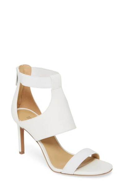 Michael Michael Kors Dominique Sandal In Optic White Vachetta Leather