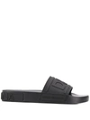 Dolce & Gabbana Interlocking Dg Cutout Pool Slide Sandals In Black