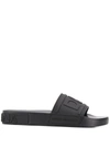 Dolce & Gabbana Interlocking Dg Cutout Pool Slide Sandals In Nero