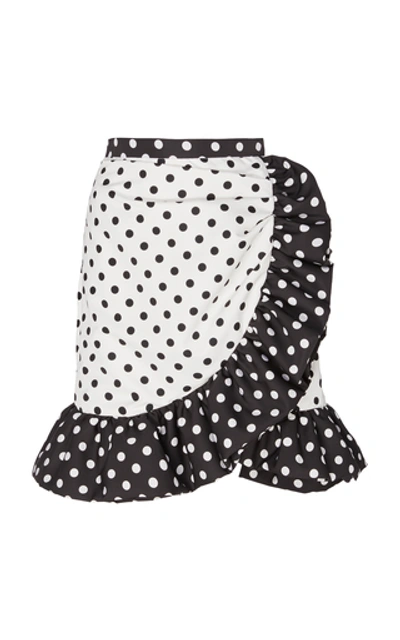 Rodarte Ruffled Polka-dot Twill Mini Skirt In Print
