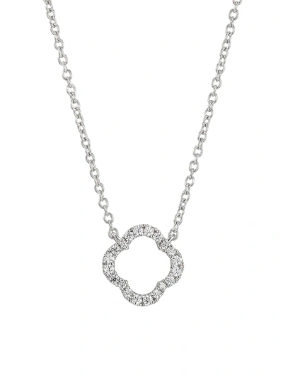 Hearts On Fire Women's Signature Petal 18k White Gold & Diamond Pendant Necklace