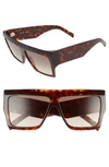 Celine Men's Chunky Rectangle Gradient Havana Sunglasses In Brown