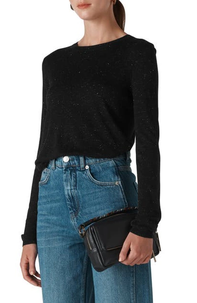 Whistles Annie Sparkle Sweater In Black