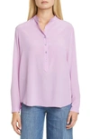Stella Mccartney Women's Silk Crepe De Chine Tunic Blouse In Lavender