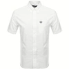 FRED PERRY FRED PERRY SHORT SLEEVED OXFORD SHIRT WHITE,126568