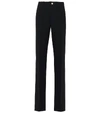 GUCCI HIGH-RISE FLARED SILK AND WOOL trousers,P00436163