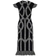 ALEXANDER MCQUEEN JACQUARD KNIT MIDI DRESS,P00436675