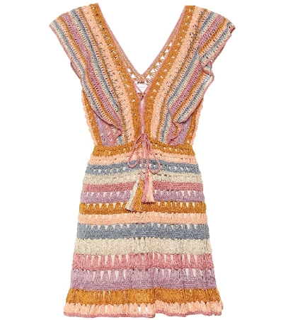 Anna Kosturova Melissa Crochet-cotton Minidress In Multicoloured